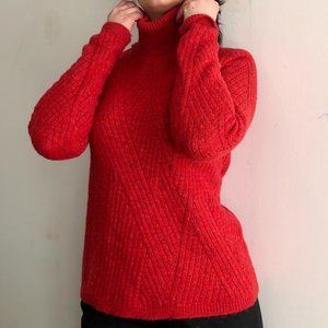 Red knitted jumper